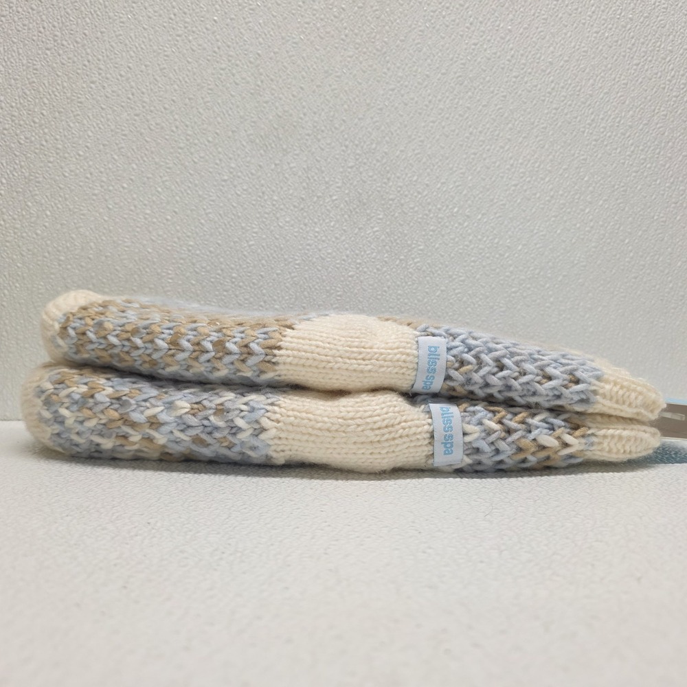 Bliss Spa Lounge Socks Womens 5-10 Blue Aloe Infused Sherpa Lined Slipper Socks - Picture 11 of 15